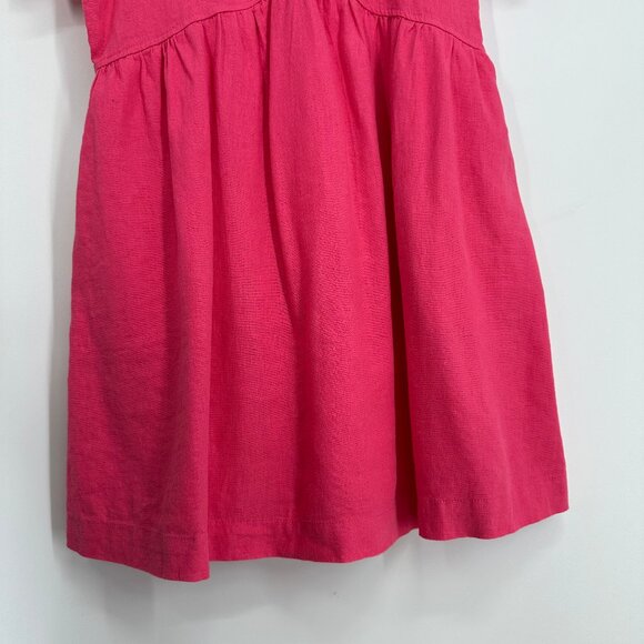 3/$25 Universal Thread Linen Blend Mini Dress XS Babydoll‎ Short Sleeves Pink - Picture 6 of 8